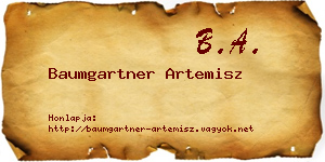 Baumgartner Artemisz névjegykártya